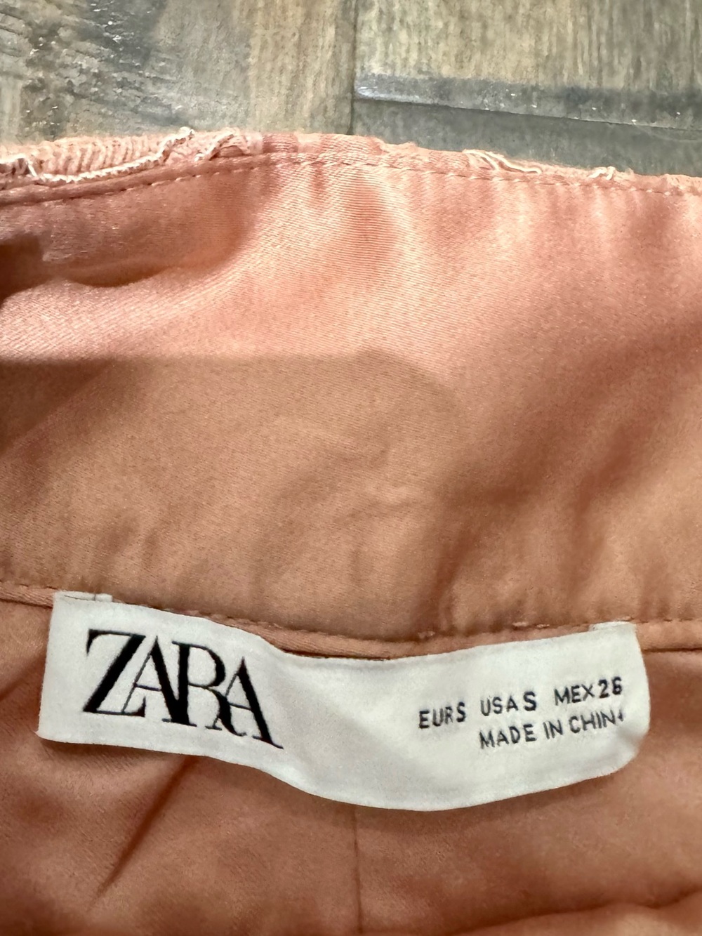 Zara Lace Midi Skirt Size S Dusty Pink Fully Lined Side Zip - Picture 6 of 9